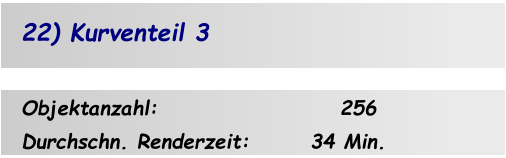 Objektanzahl:                     256 Durchschn. Renderzeit:       34 Min. 22) Kurventeil 3