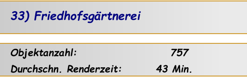 Objektanzahl:                      757 Durchschn. Renderzeit:        43 Min. 33) Friedhofsgärtnerei